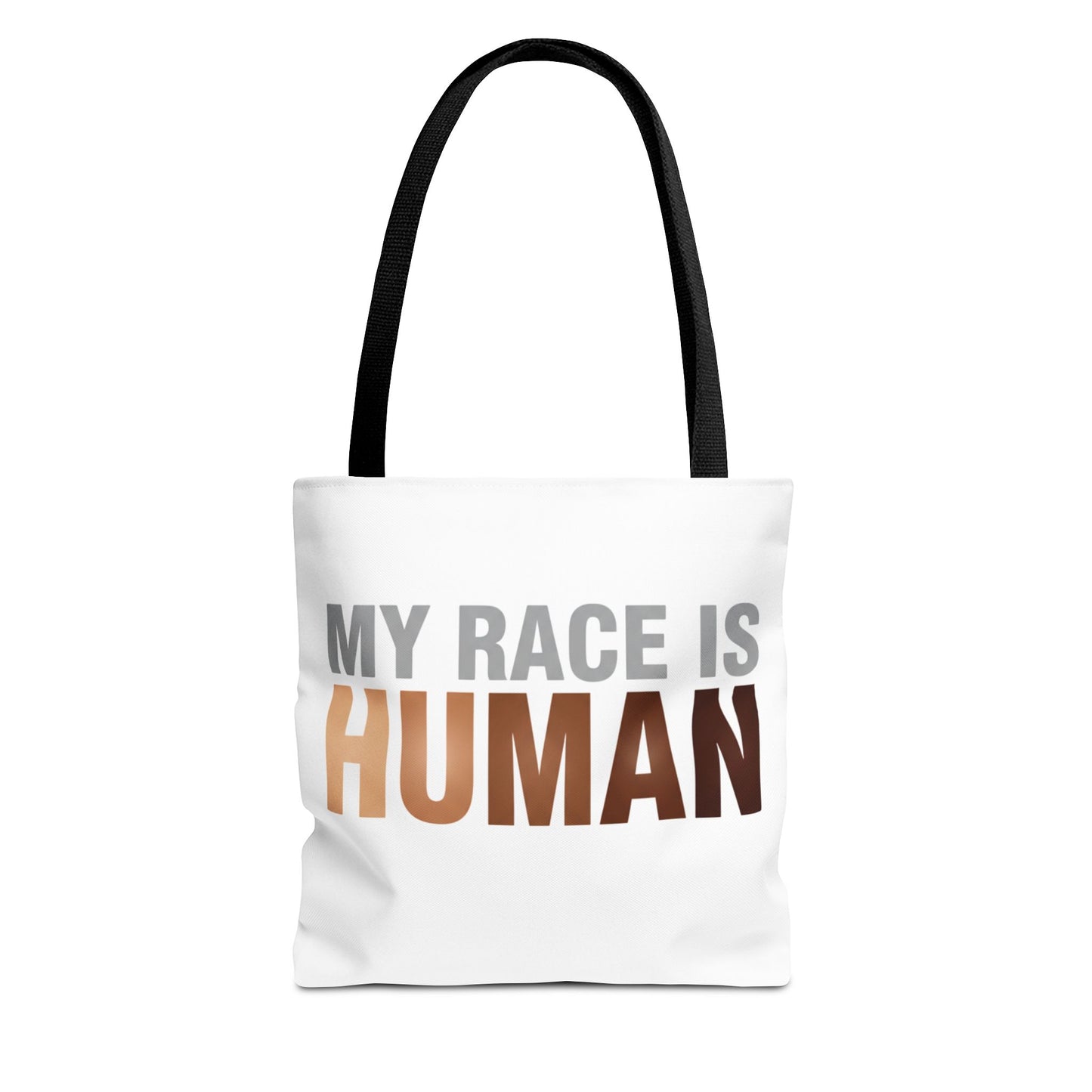My Race Is Human Tote Bag — Refined Unity Statement (Gradient Edition)