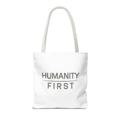 Humanity First Tote Bag — Minimalist Social Justice Canvas Tote