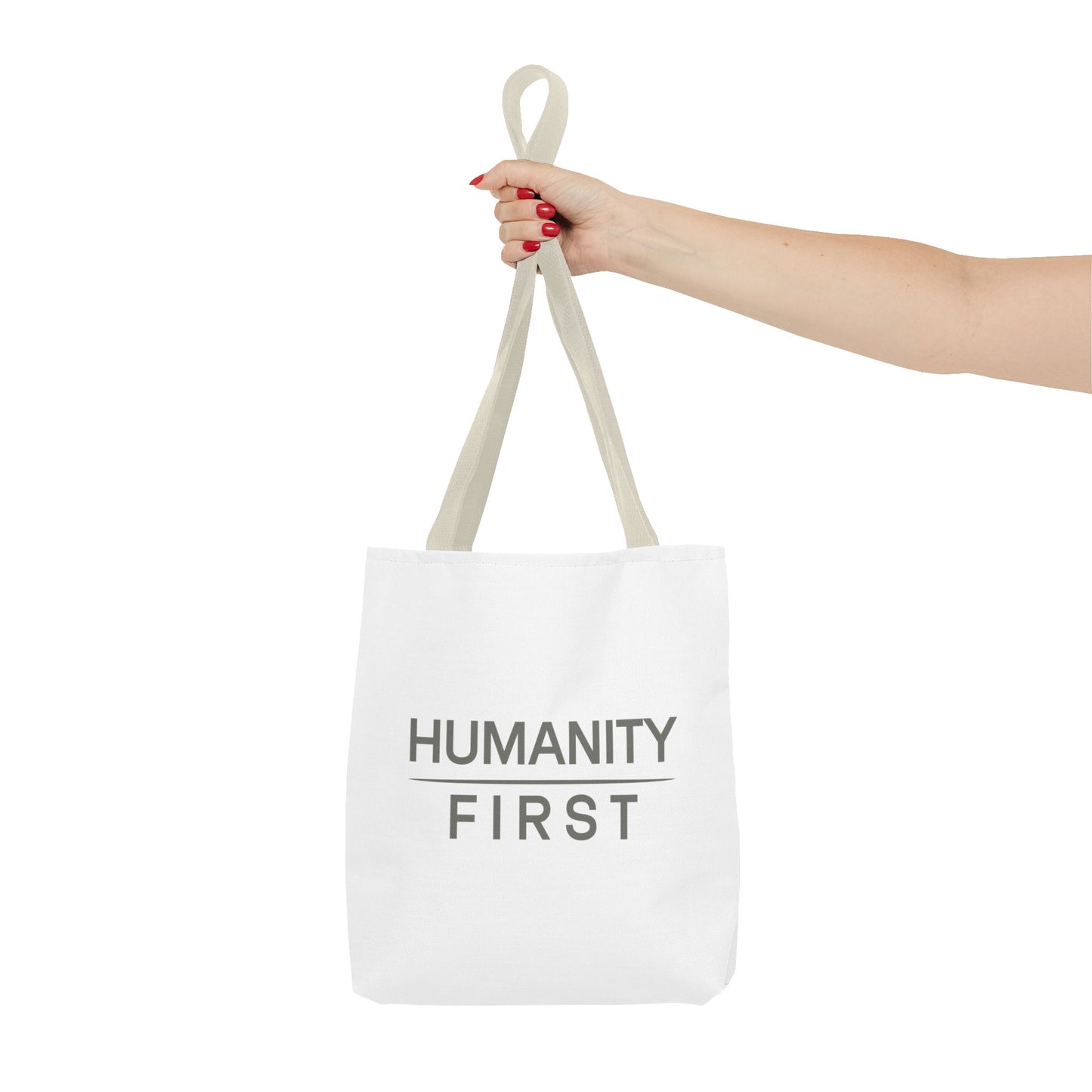 Humanity First Tote Bag — Minimalist Social Justice Canvas Tote