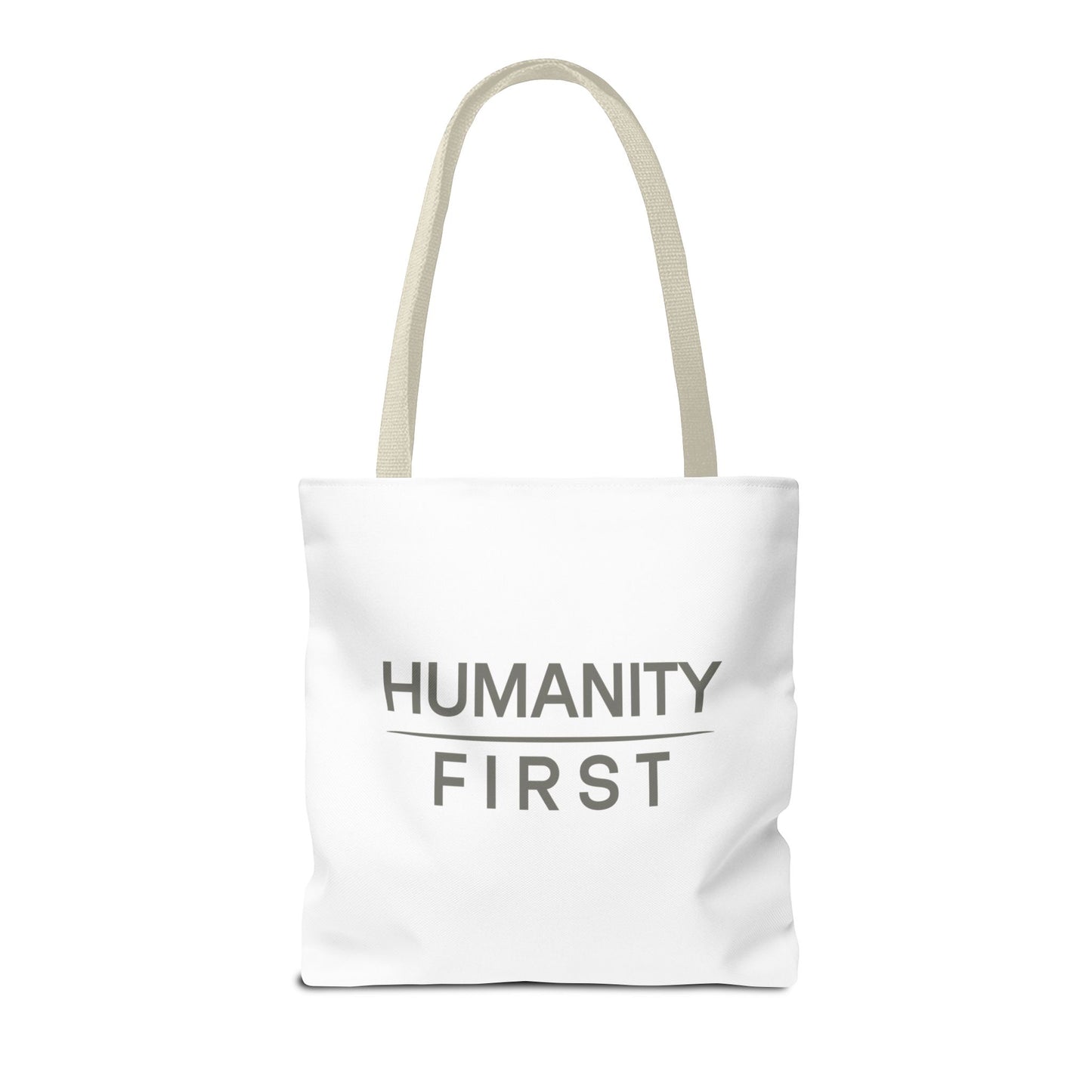 Humanity First Tote Bag — Minimalist Social Justice Canvas Tote
