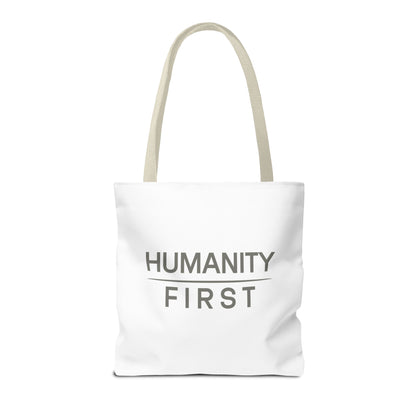 Humanity First Tote Bag — Minimalist Social Justice Canvas Tote