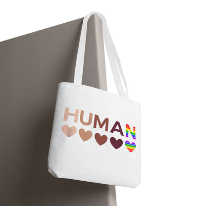 Human Unity Hearts Tote Bag — Refined Inclusive Statement (Gradient Edition)
