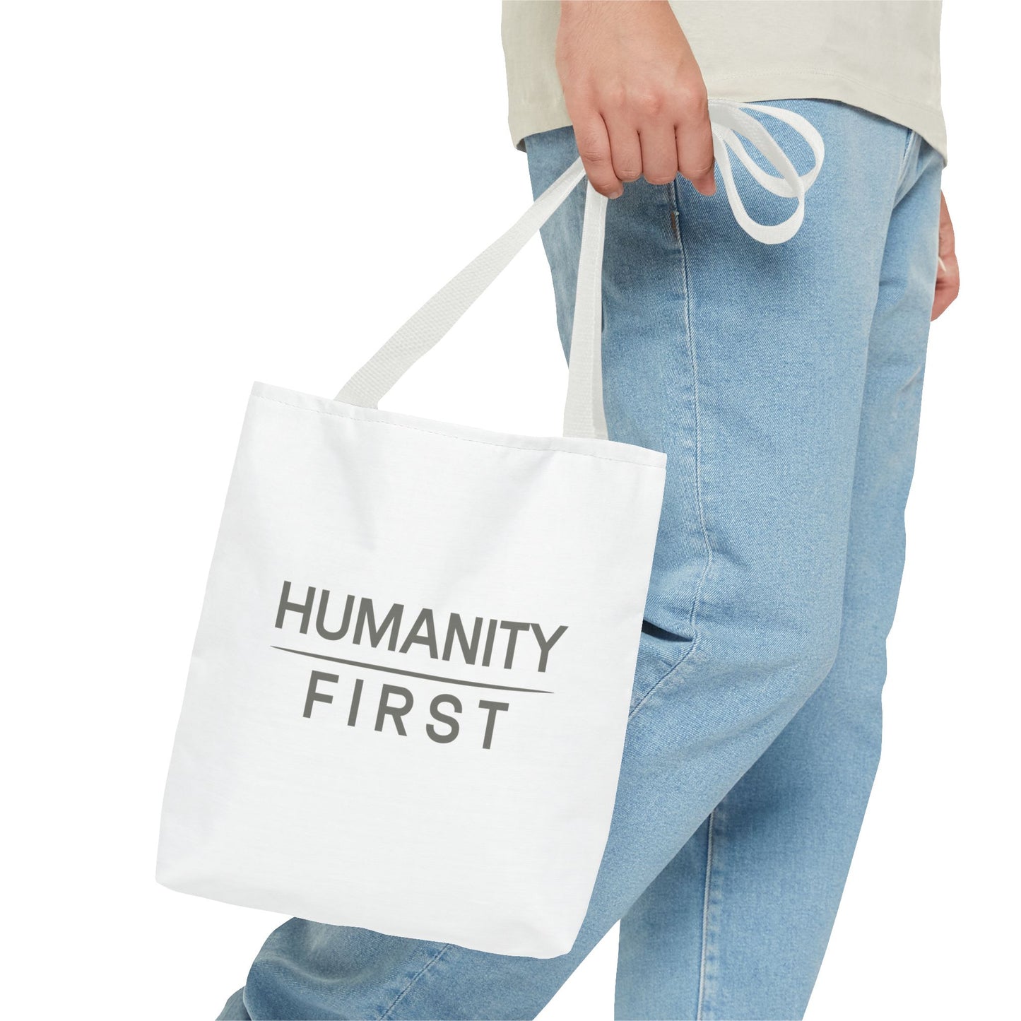 Humanity First Tote Bag — Minimalist Social Justice Canvas Tote