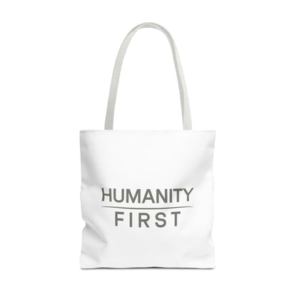 Humanity First Tote Bag — Minimalist Social Justice Canvas Tote