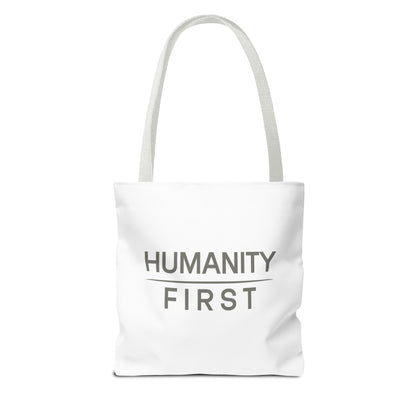 Humanity First Tote Bag — Minimalist Social Justice Canvas Tote
