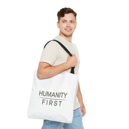 Humanity First Tote Bag — Minimalist Social Justice Canvas Tote