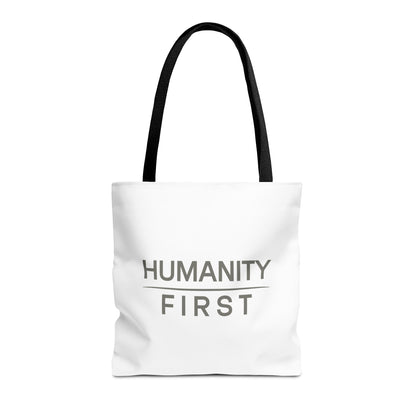 Humanity First Tote Bag — Minimalist Social Justice Canvas Tote