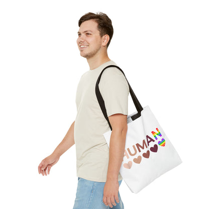 Human Unity Hearts Tote Bag — Refined Inclusive Statement (Gradient Edition)