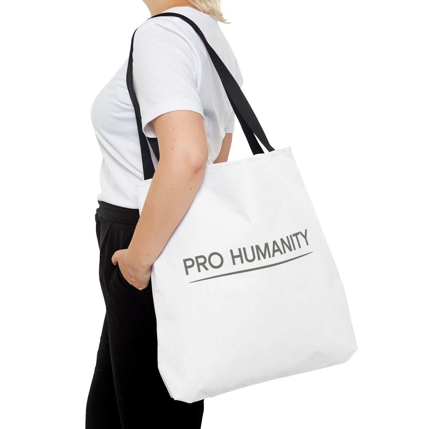 Pro Humanity Tote Bag — Minimalist Statement Canvas Tote