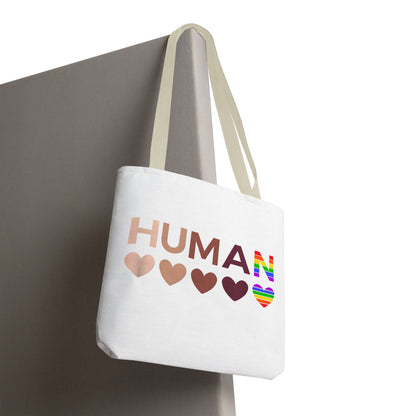 Human Unity Hearts Tote Bag — Refined Inclusive Statement (Gradient Edition)