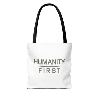 Humanity First Tote Bag — Minimalist Social Justice Canvas Tote