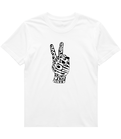 Peace Sign Word Art T-Shirt – Love, Unity & Equality Graphic Tee, "Peace Isn't Passive"