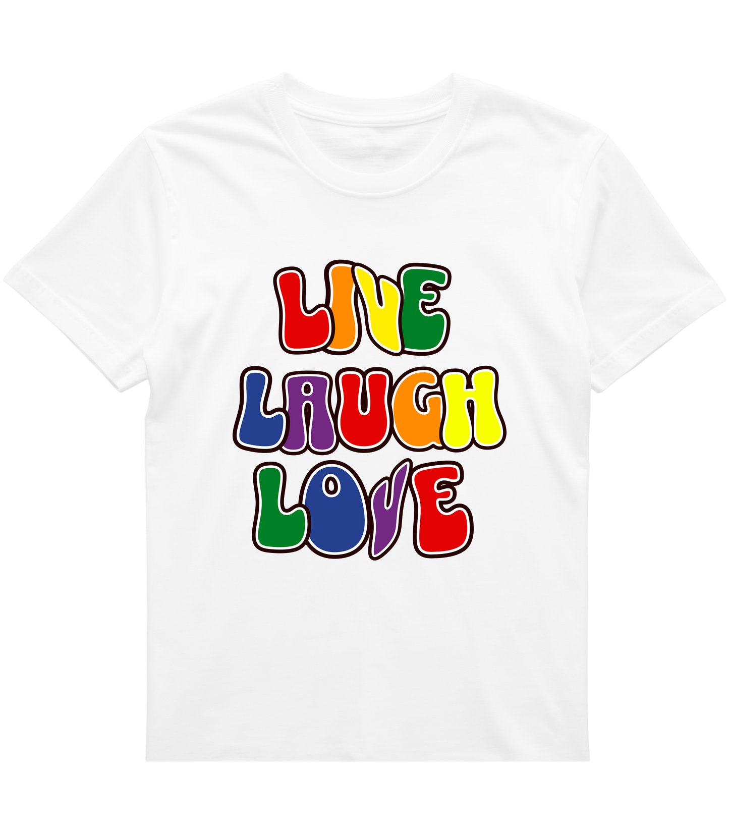 Live Laugh Love Pride Tee - Progressive & Inclusive Shirt