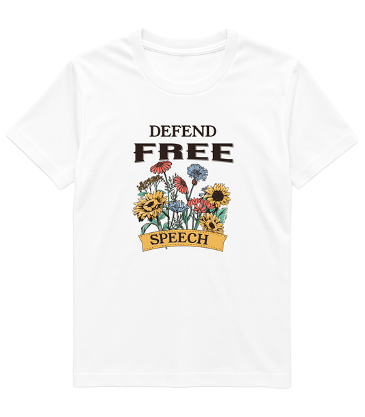 Defend Free Speech Floral & Fierce Tee