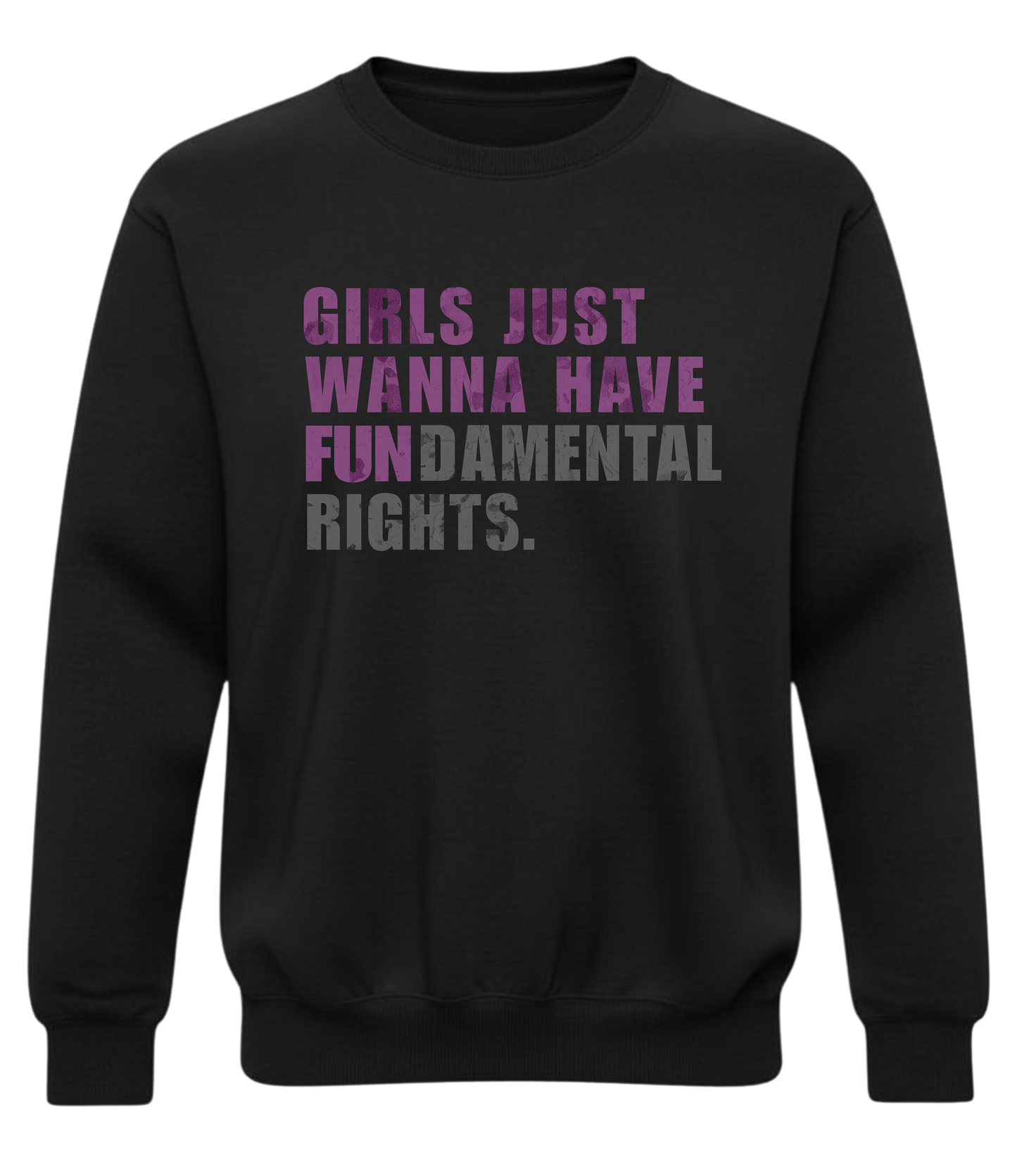 Girls Just Wanna Have Fundamental Rights Sweatshirt – Feminist Equality Crewneck