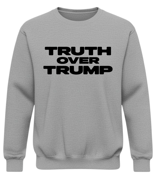 Truth Over Trump – Bold Distressed Activist Sweatshirt