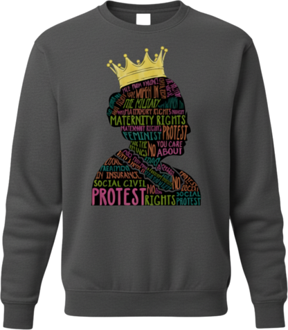 RBG Rights & Resistance Sweatshirt – Feminist Protest Word Art Tee