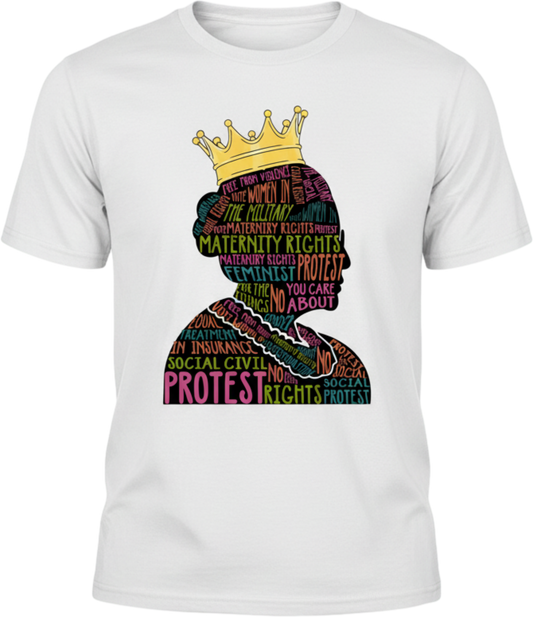 RBG Rights & Resistance Shirt – Feminist Protest Word Art Tee