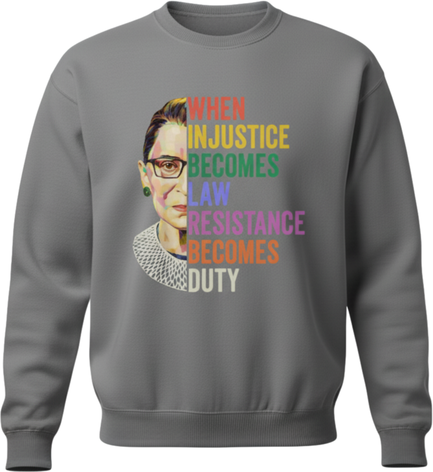 RBG Resistance Shirt – "When Injustice Becomes Law" Tee