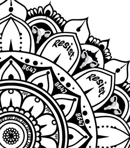 Hidden Message Mandala Resist T-Shirt – Subtle Political Art Tee