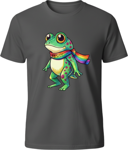 Resist Frog Rainbow Scarf Sweatshirt | Cute Frog Graphic | Inclusive Statement Apparel