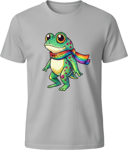 Resist Frog Rainbow Scarf Sweatshirt | Cute Frog Graphic | Inclusive Statement Apparel