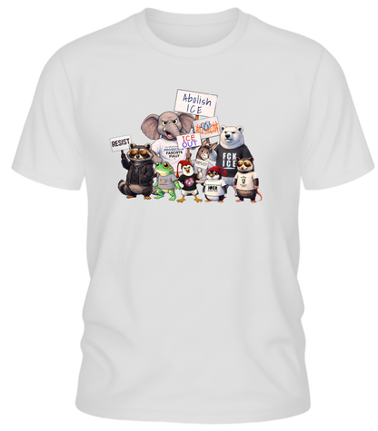 ICE Out Protest Animals Graphic T-Shirt