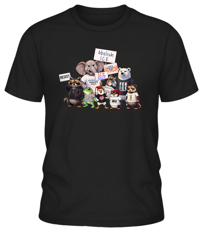 ICE Out Protest Animals Graphic T-Shirt