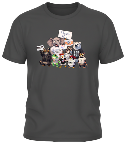 ICE Out Protest Animals Graphic T-Shirt