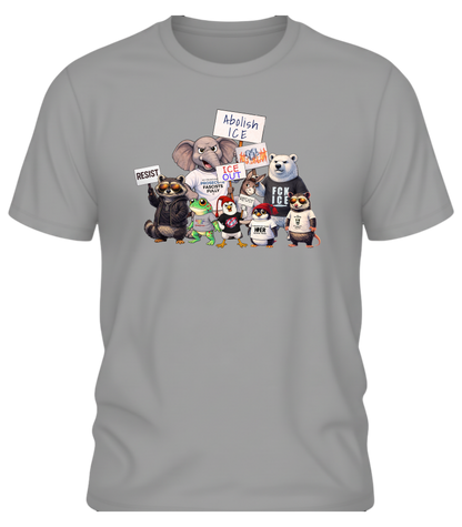 ICE Out Protest Animals Graphic T-Shirt