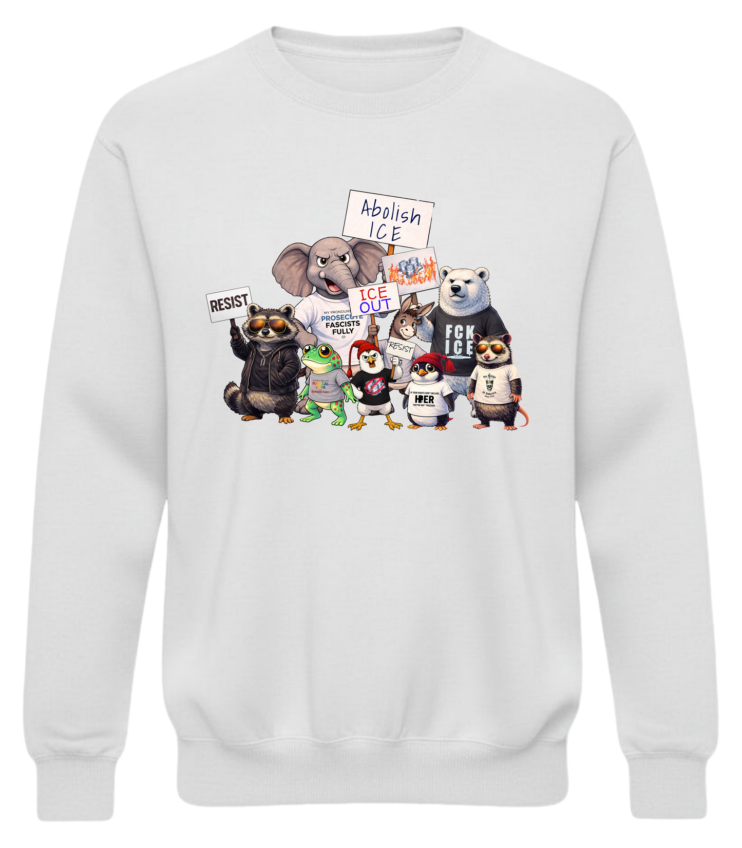 ICE Out Protest Animals Graphic T-Shirt –