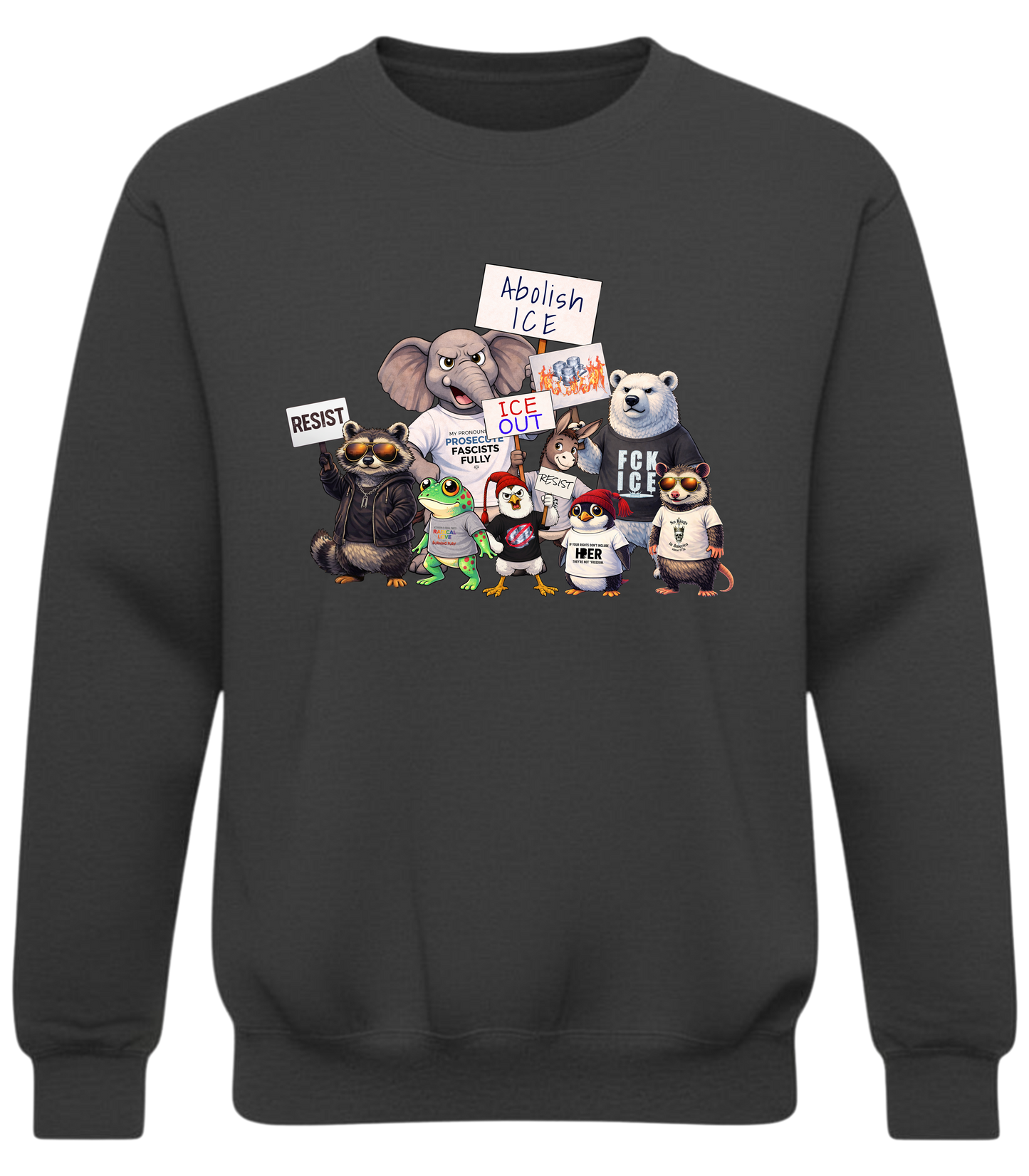 ICE Out Protest Animals Graphic T-Shirt –