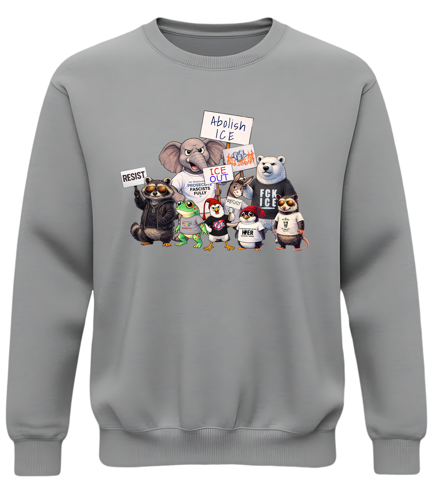 ICE Out Protest Animals Graphic T-Shirt –