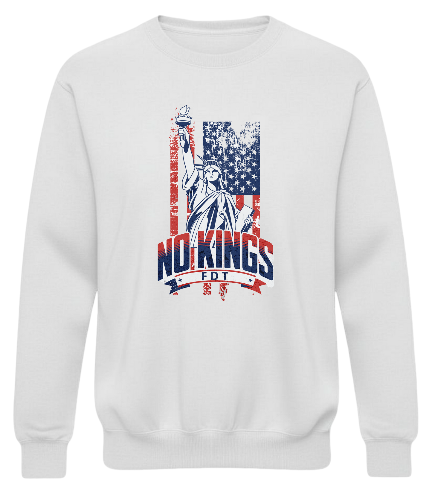 No Kings FDT Crewneck Sweatshirt — Smash Tyrants, Not Beers