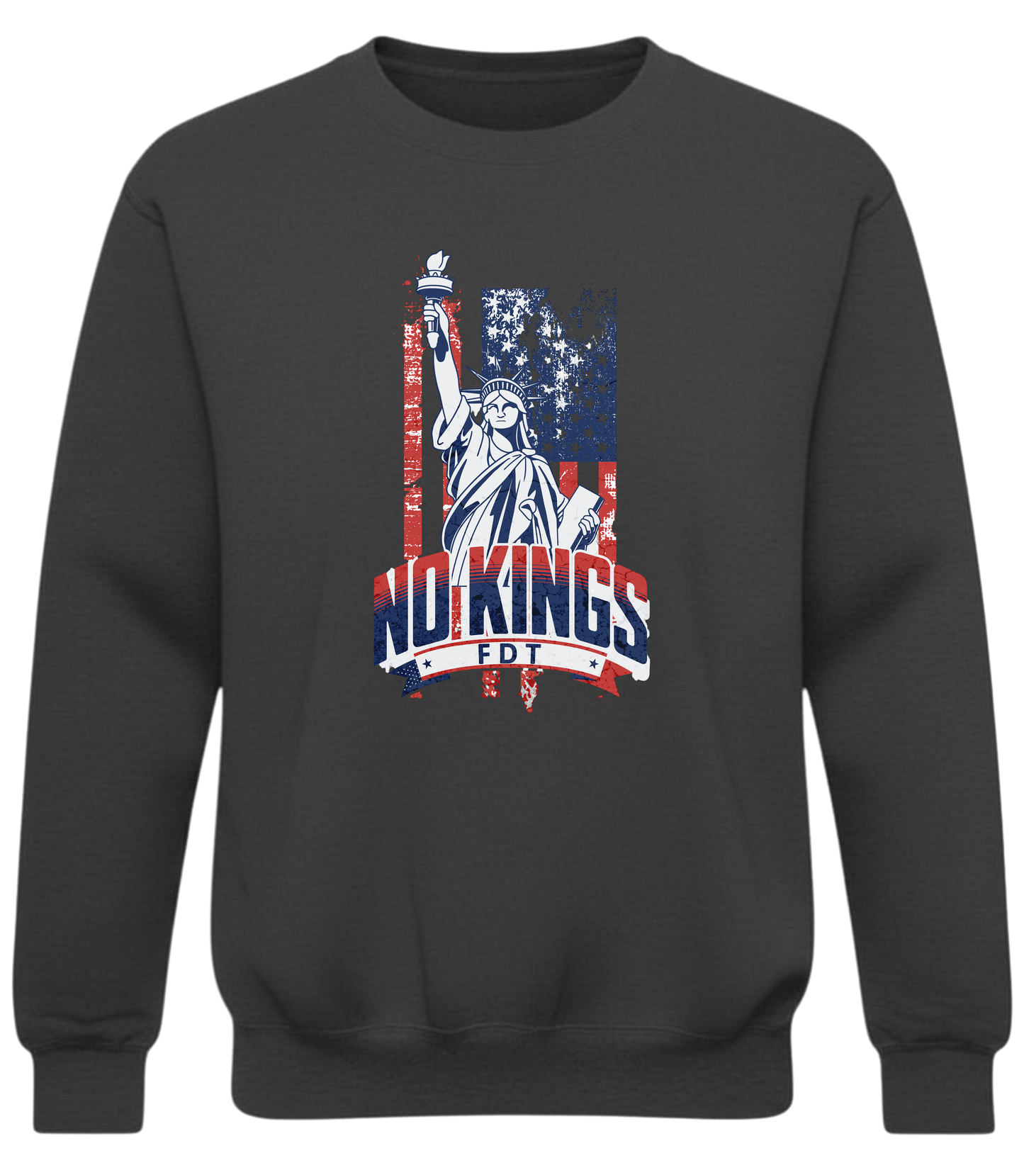No Kings FDT Crewneck Sweatshirt — Smash Tyrants, Not Beers