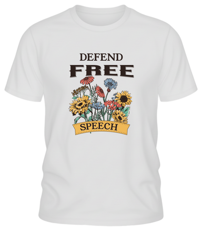 Defend Free Speech Floral & Fierce Tee