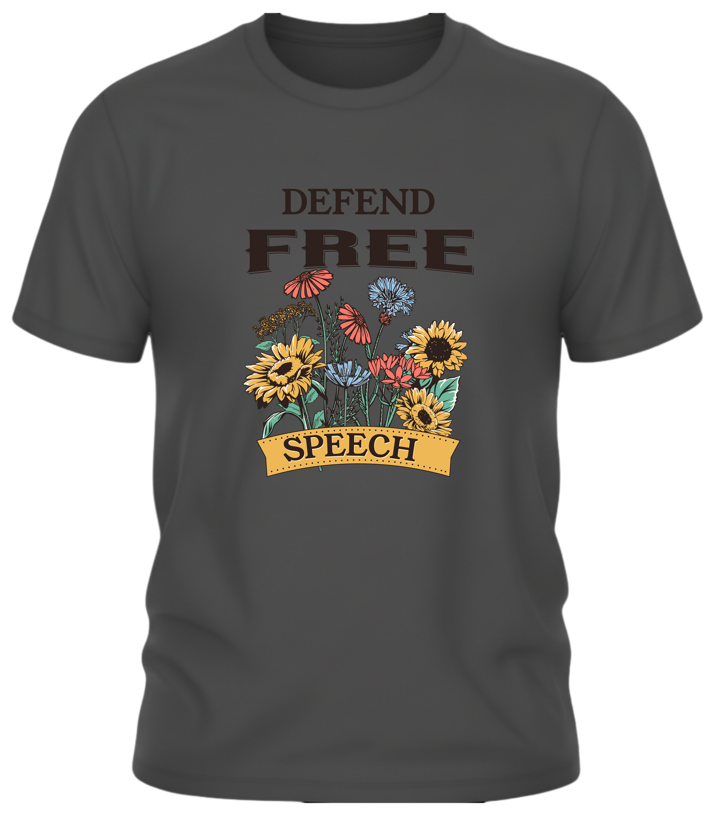 Defend Free Speech Floral & Fierce Tee