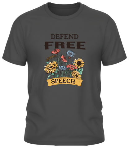 Defend Free Speech Floral & Fierce Tee