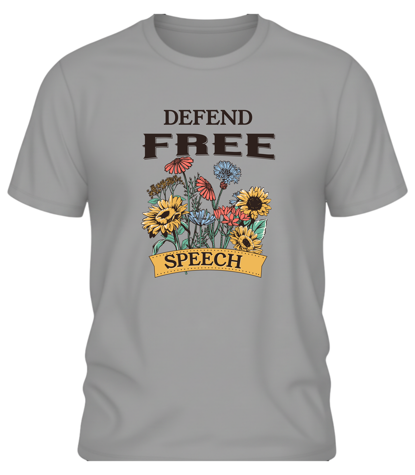 Defend Free Speech Floral & Fierce Tee