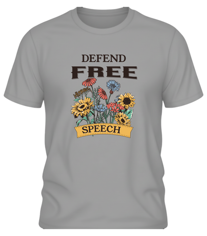 Defend Free Speech Floral & Fierce Tee