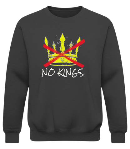 No Kings Sweatshirt – Anti Authoritarian Graphic Crewneck