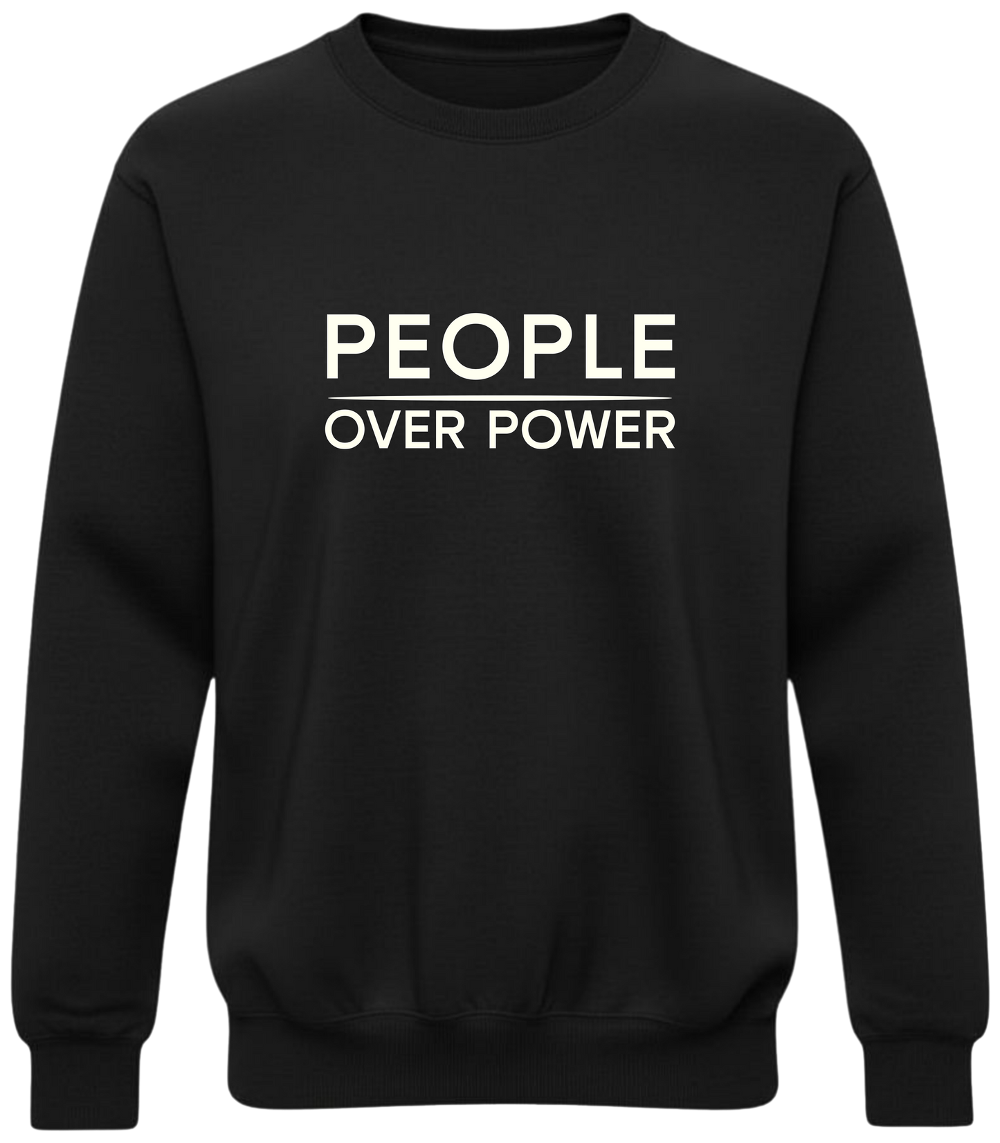 People Over Power Sweatshirt - Minimalist Civic Values Crewneck, Subtle Political Statement, Democracy Graphic Shirt