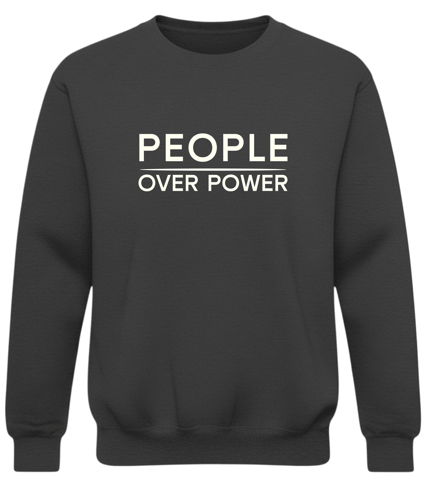 People Over Power Sweatshirt - Minimalist Civic Values Crewneck, Subtle Political Statement, Democracy Graphic Shirt
