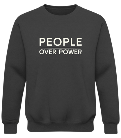 People Over Power Sweatshirt - Minimalist Civic Values Crewneck, Subtle Political Statement, Democracy Graphic Shirt