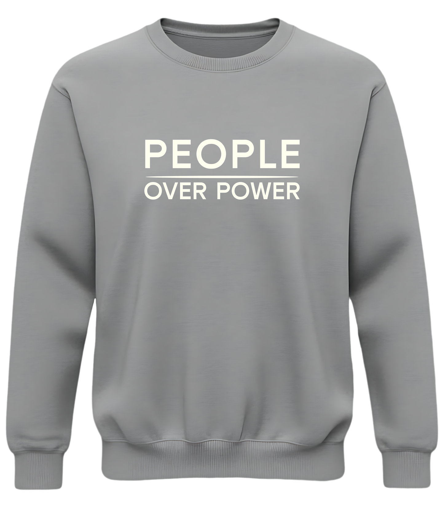 People Over Power Sweatshirt - Minimalist Civic Values Crewneck, Subtle Political Statement, Democracy Graphic Shirt
