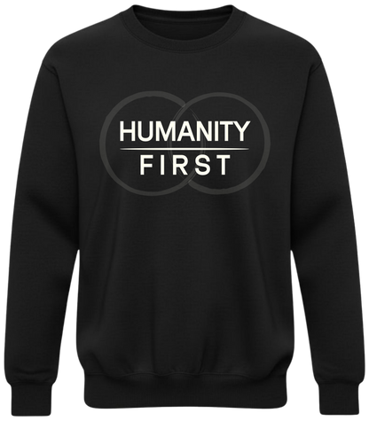 Humanity First Sweatshirt – Minimalist Values Statement Crewneck | Subtle Activism Apparel
