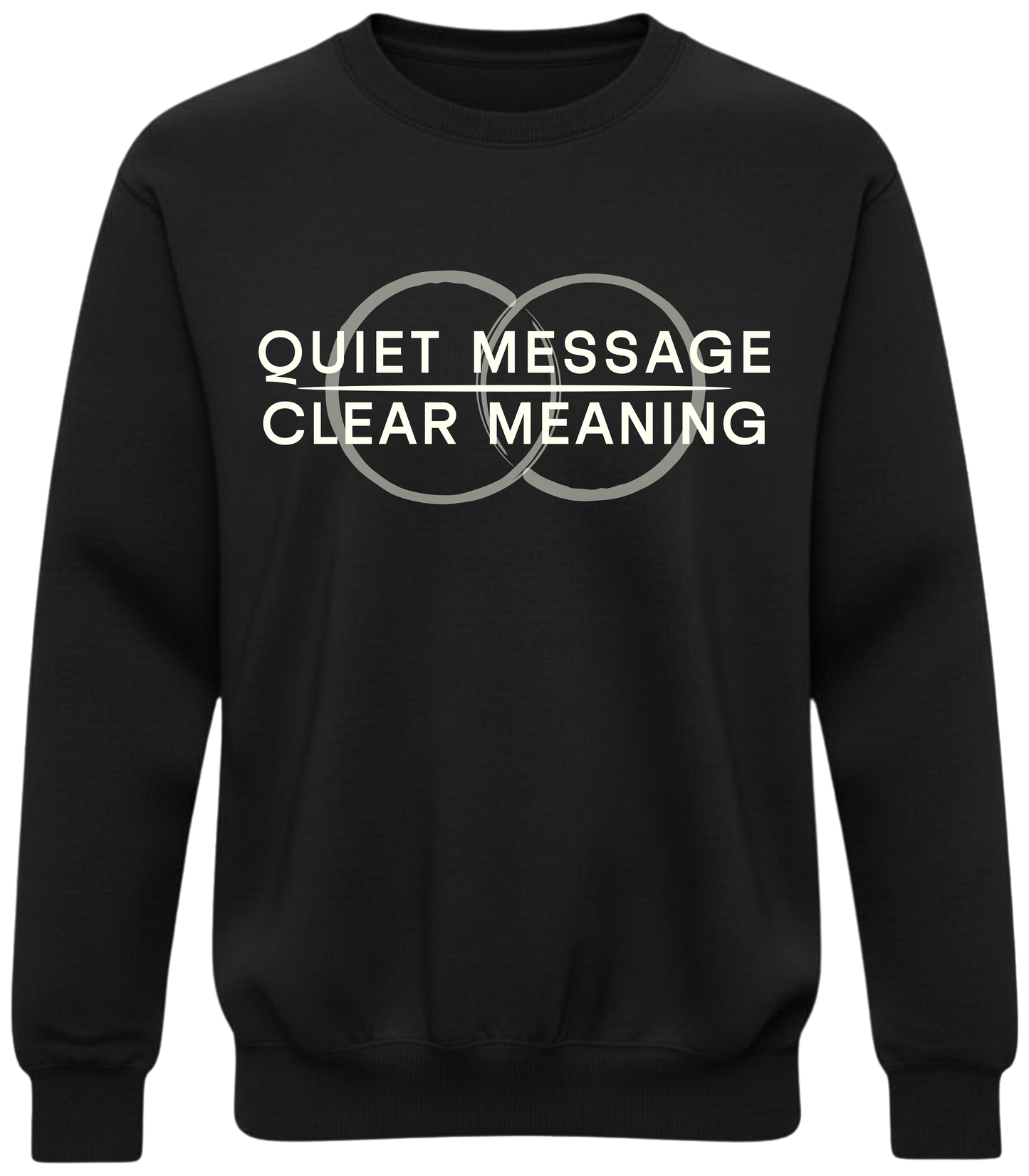 Quiet Message Clear Meaning  Crewneck | Minimalist Statement Swaetshirt | Subtle Ethical Apparel