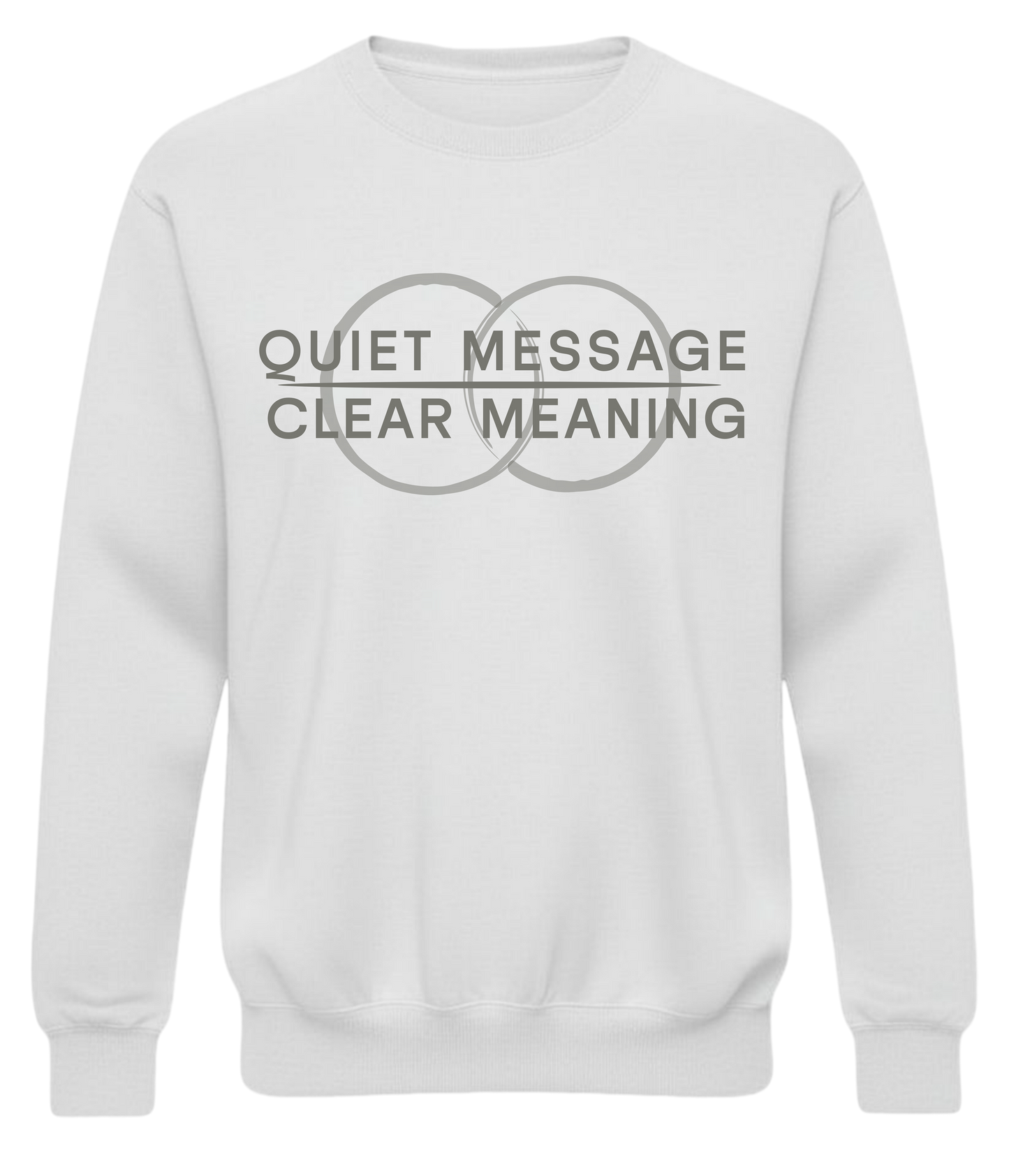 Quiet Message Clear Meaning  Crewneck | Minimalist Statement Swaetshirt | Subtle Ethical Apparel