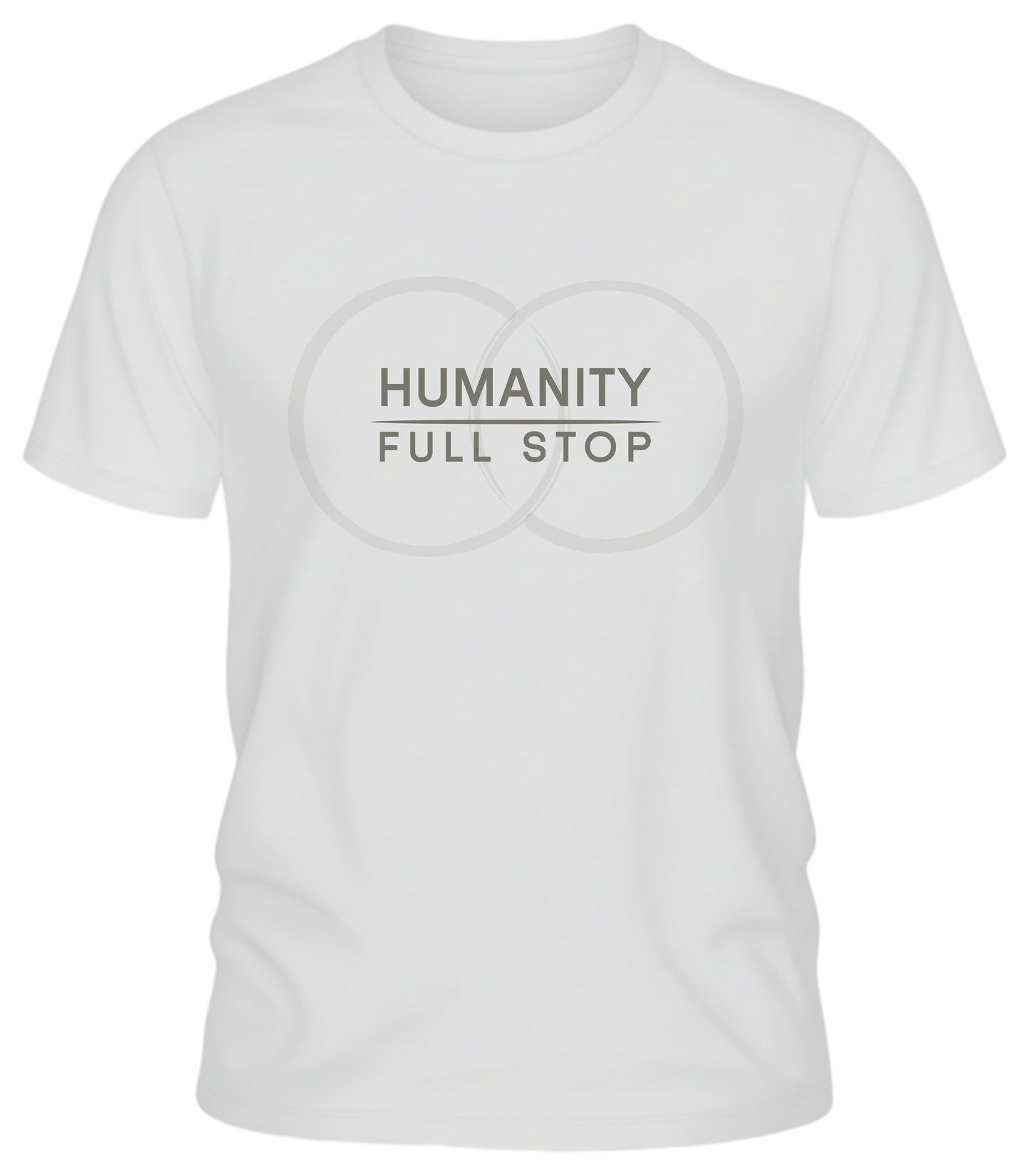 Humanity Full Stop Tee - Minimalist Ethical Statement Shirt