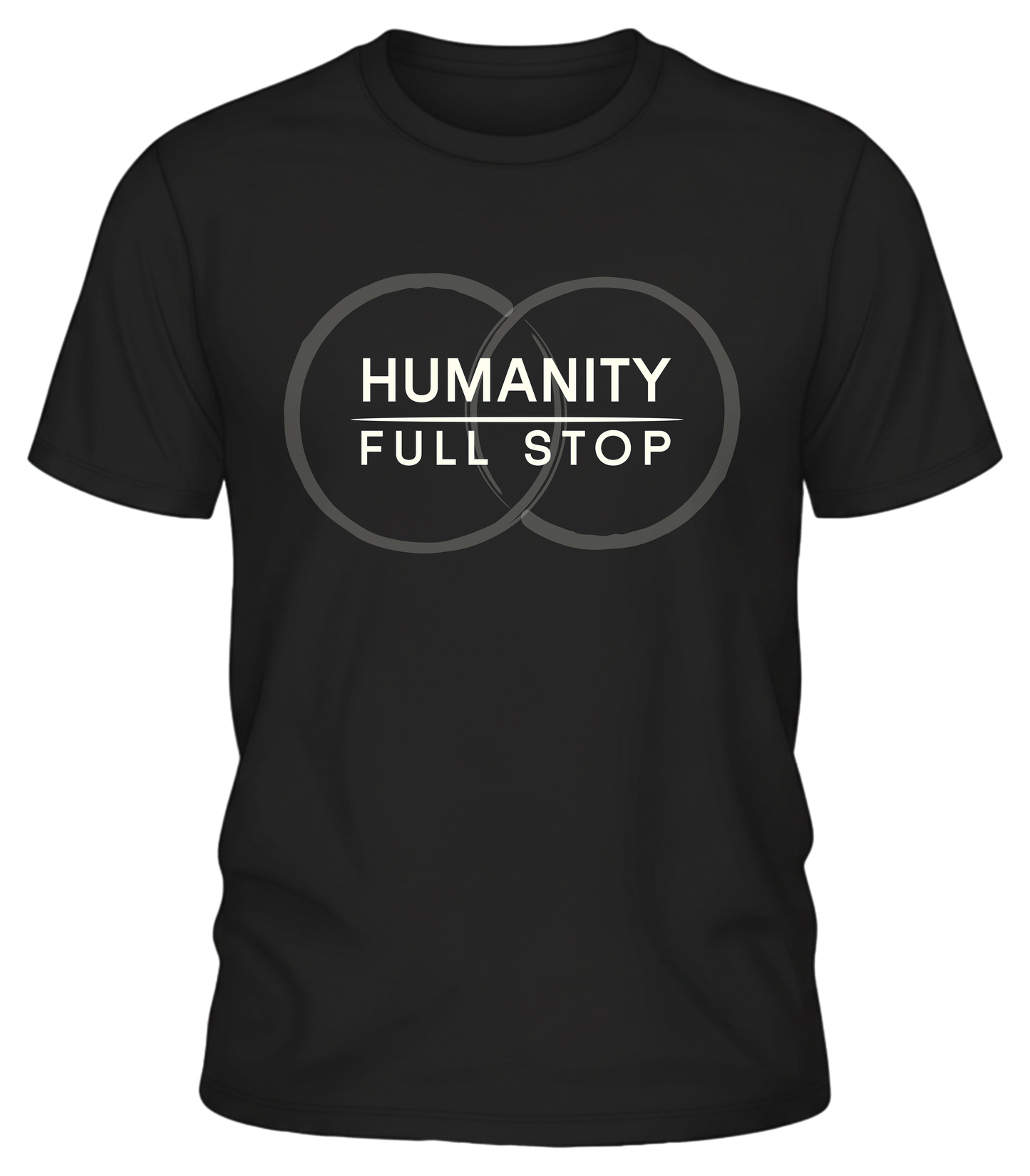 Humanity Full Stop Tee - Minimalist Ethical Statement Shirt